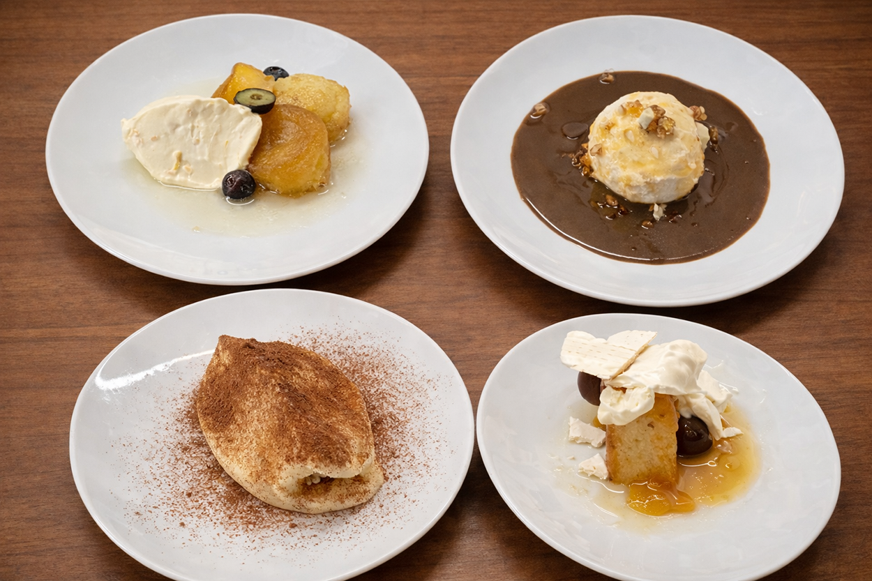 Postres en Bochinche restaurante de pastas